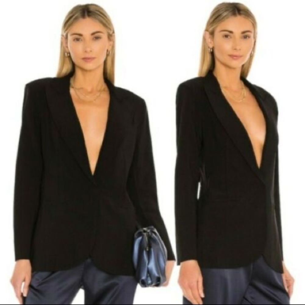 Norma Kamali Boyfriend Black Blazer Jacket